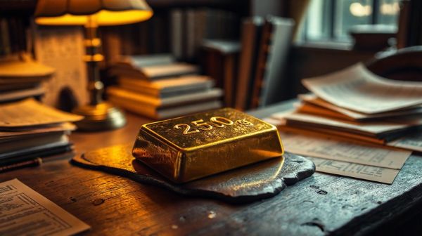 Bénéfices diversifiés d'un investissement dans 250g d'or